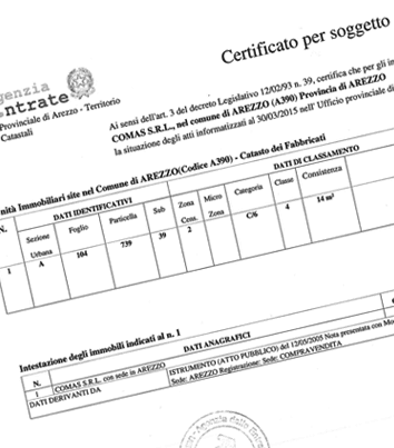 Esempio Certificato Catastale