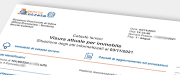 Esempio Visura Catastale su Immobile