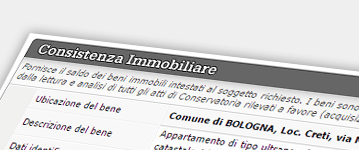 Visualizza Esempio Visura Ipocatastale completa